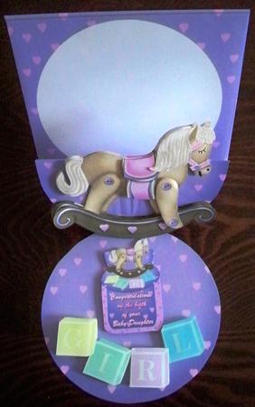 Over the Edge Baby Girl Rocking Horse Easel Kit by Helen Gomm