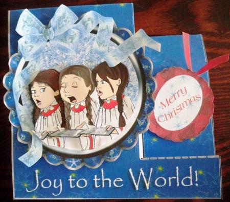 Joyous Carollers Stepper Card by Helen Gomm