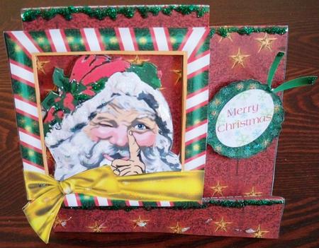 Ho! Ho! Santa Stepper Card by Helen Gomm