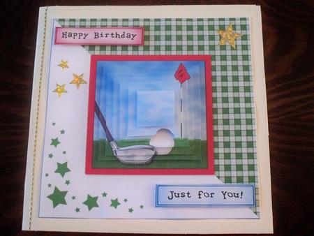 Golf Quick Card with Pyramage by Helen Gomm