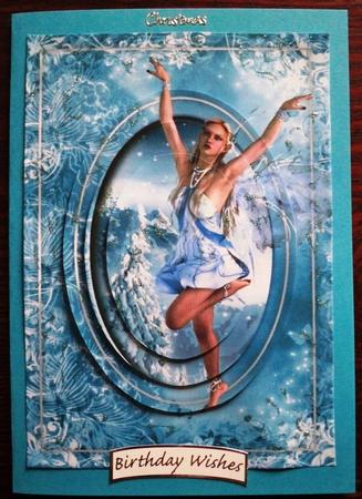 Snow Fairy Dance Oval Pyramid Topper by Helen Gomm