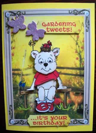 Tweet All Day Long! Any Occasion Card by Helen Gomm