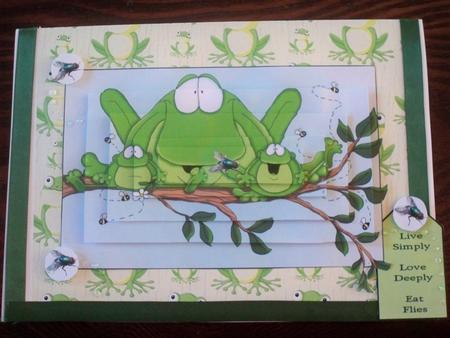 3 Frogs in a Tree Pyramid by Helen Gomm