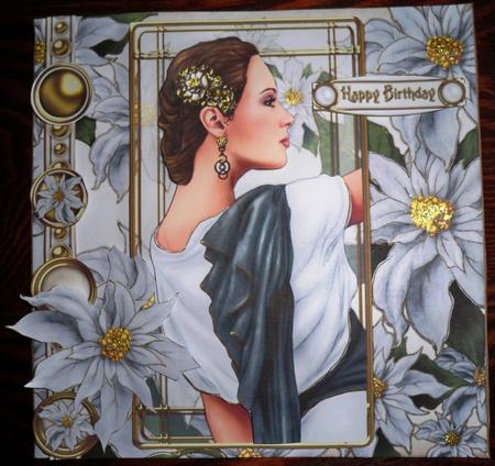 Art Deco Pandore (white) 8x8 Mini Kit by Helen Gomm