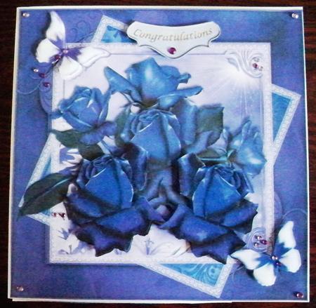 Stunning 8x8 Moonlight Roses Topper by Helen Gomm
