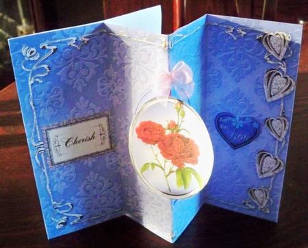 Valentine Roses W-fold Insert Mini Kit by Helen Gomm