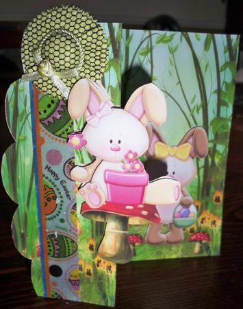 Easter Bunnies Wood by Helen Gomm