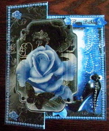 Black and Blue Designer Style Shoes No Holes Fold by Helen Gomm