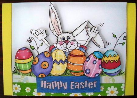Crafty Bob's Sassy Cheryl Single: Cross Eyed Easter Bunny by Helen Gomm