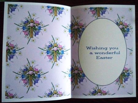 Easter Floral Cross Insert 4 by Helen Gomm