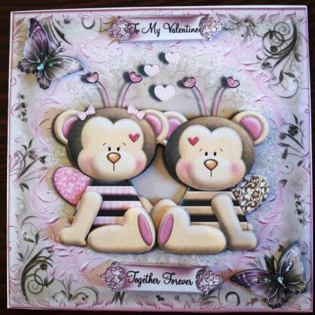 Bee Mine 8x8 Topper with Decoupage Mini Kit by Helen Gomm