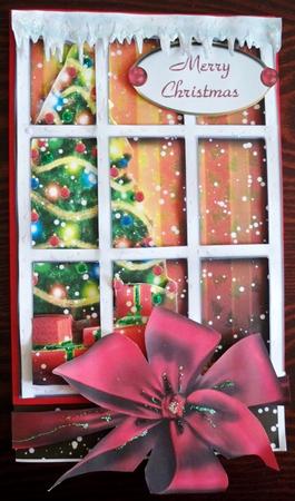 Christmas Window Card Kit A4 - Christmas Wrapped Up by Helen Gomm