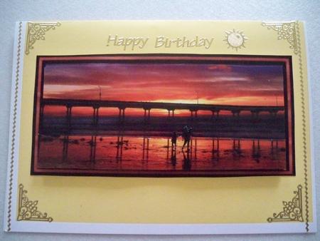 Bridge at Sunset Decoupage by Helen Gomm