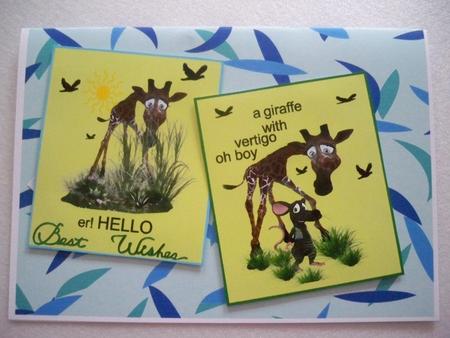 Silly Giraffe Topper by Helen Gomm