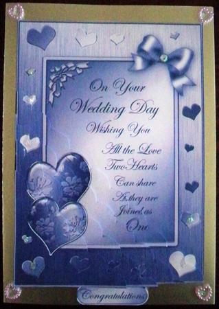 Elegant Romance Wedding Day Quick Card Corner Side Stacker by Helen Gomm