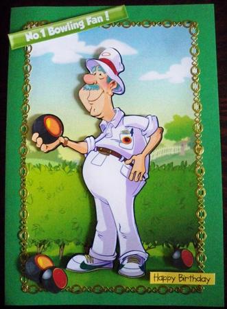 Bowling Dude Quick Card. by Helen Gomm