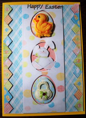 A5 Easter Aperture Frame Decoupage Kit by Helen Gomm