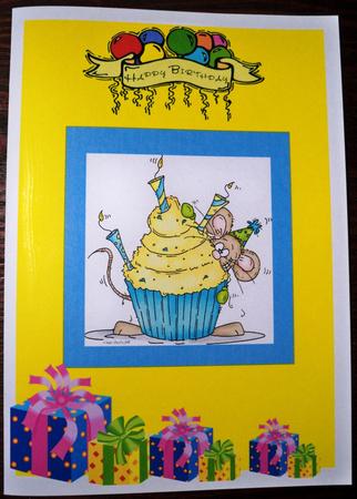Crafty Bob's Sassy Cheryl Single: Sneaky Mouse Birthday -  by Helen Gomm