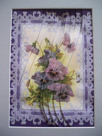 Lace Purple Pansey A4 Swirvey Side Stacker Kit by Helen Gomm