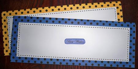 5 Large Slim Polka Dot Envelopes Kit by Helen Gomm
