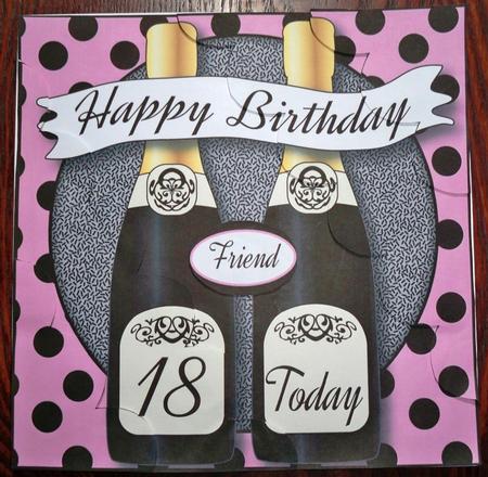 Birthday Champagne 18 Today 8x8 Mini Kit by Helen Gomm
