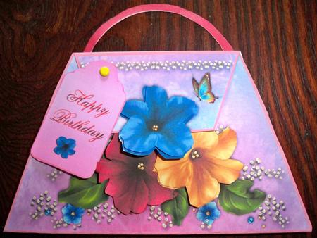 Petunias Fractal Handbag by Helen Gomm