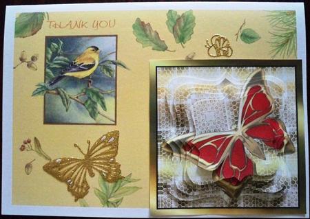 Stunning Metalic Red Butterfly by Helen Gomm