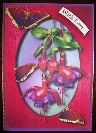 Gilded Butterflies & Fuchsias by Helen Gomm