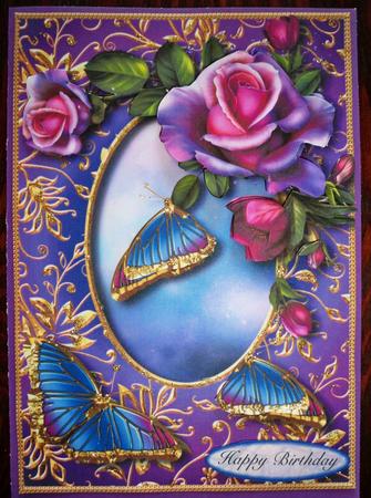 Gilded Butterflies & Romantica Roses by Helen Gomm