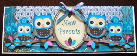 Blue Owls New Parents Large Dl Card Kit by Helen Gomm