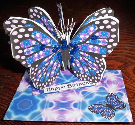 Mini 3D Butterfly (blue & Pink Pattern) Mini Kit by Helen Gomm