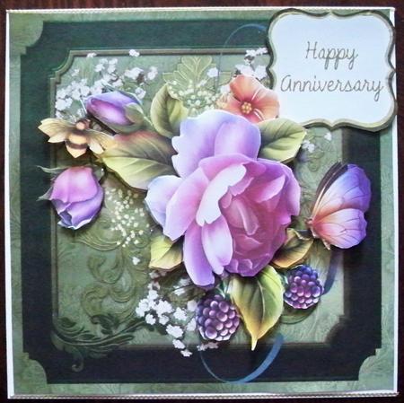 Pink Rose and Butterfly Mini Kit by Helen Gomm