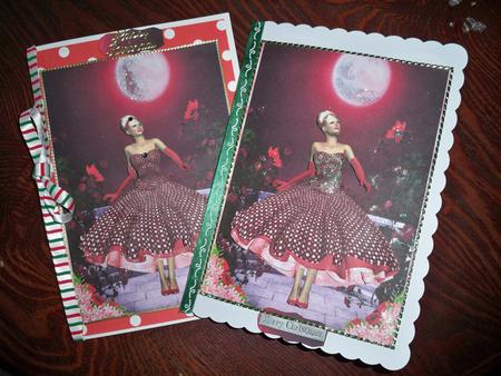 1950's Red Rose Moon Lady A4 Mini Kit by Helen Gomm