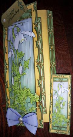 3D Offset Dl Snowdrops Pyramage Mini Kit by Helen Gomm