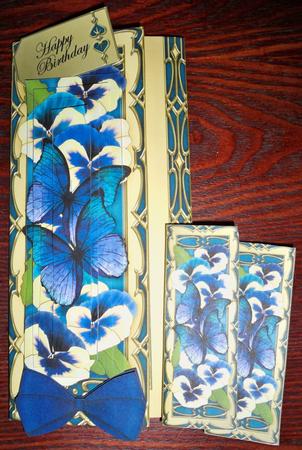 3D Offset Dl Pansies & Butterflies Pyramage Mini Kit by Helen Gomm