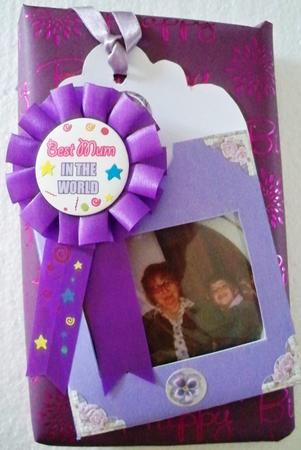 Giant Lavender Window Pocket Tag Card by Helen Gomm