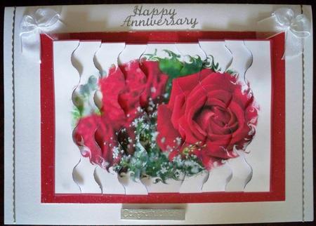 Red Roses Wavy Edge Stacker by Helen Gomm