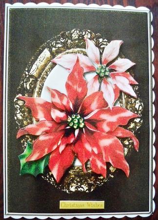 Poinsettias Quick Card by Helen Gomm