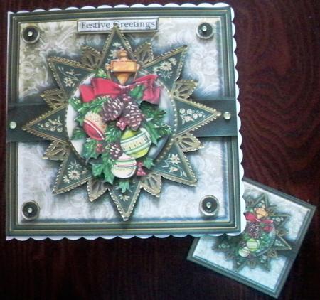 Christmas Decorations 8x8 Mini Kit by Helen Gomm