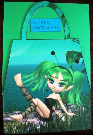 Kiaragh Fairy Handbag Card by Helen Gomm