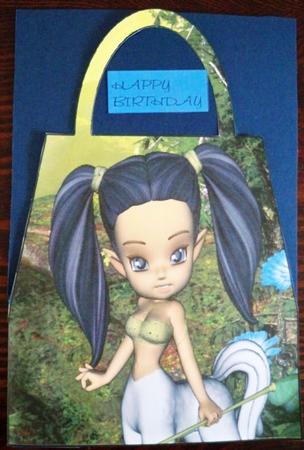 Little Centauress Handbag Card by Helen Gomm