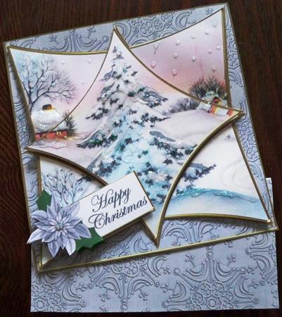 Snow Tree Silver 3D Star Card Mini Kit by Helen Gomm