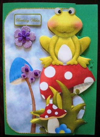 Hoppy Day Over the Edge Card by Helen Gomm
