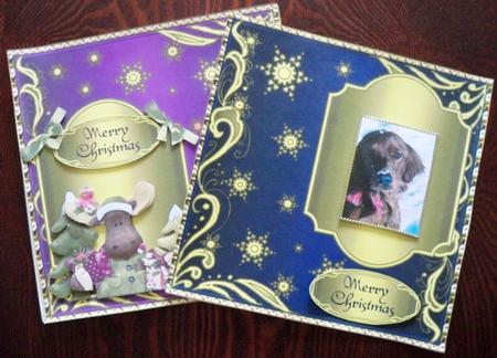 Blank Metallic Card Fronts with Snowflakes by Helen Gomm