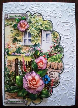 Scallop Topper Cottage & Camelias by Helen Gomm