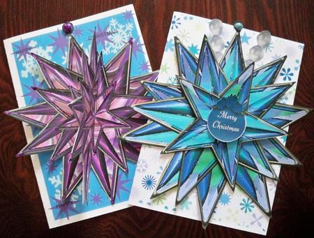 Christmas Star Decorations by Helen Gomm