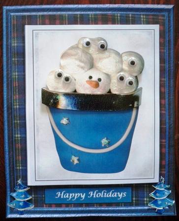 Lets Build a Snowman Card Topper & Decoupage by Helen Gomm