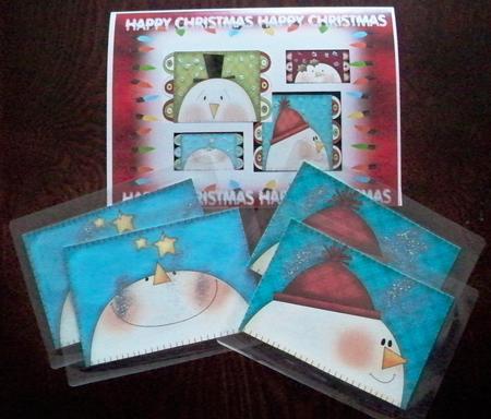 Snowman Penny Rug Clip Art by Helen Gomm