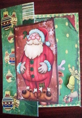 Santa Clause Fold Back Card by Helen Gomm