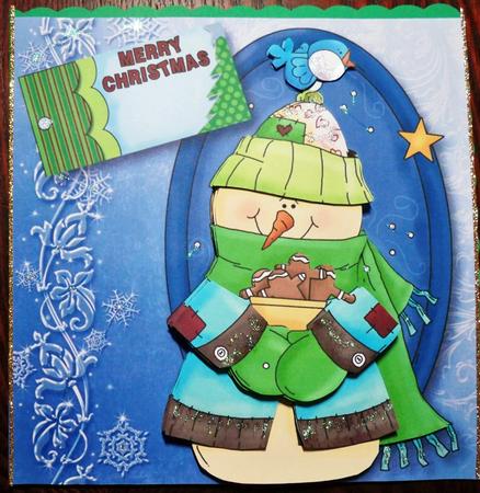 Frosty Snowman with Gingerbread Men by Helen Gomm